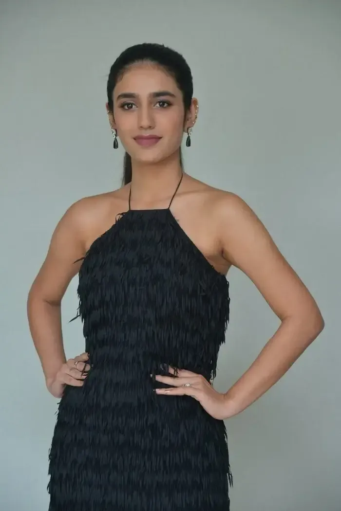 TELUGU ACTRESS PRIYA PRAKASH VARRIER IN SLEEVELESS BLACK GOWN 18